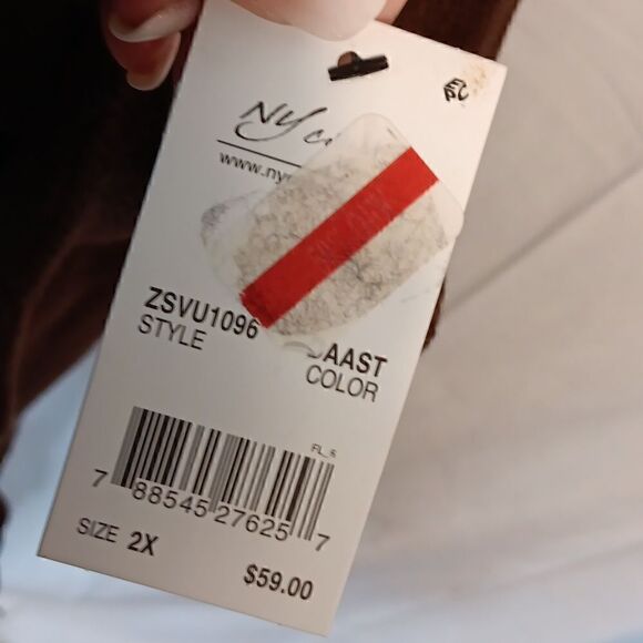 Macy's NY Collection Fringed Sweater - Picture 5 of 9